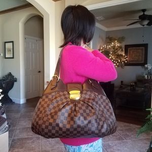 SOLD@!Louis Vuitton Damier Ebene Sistina GM Handba